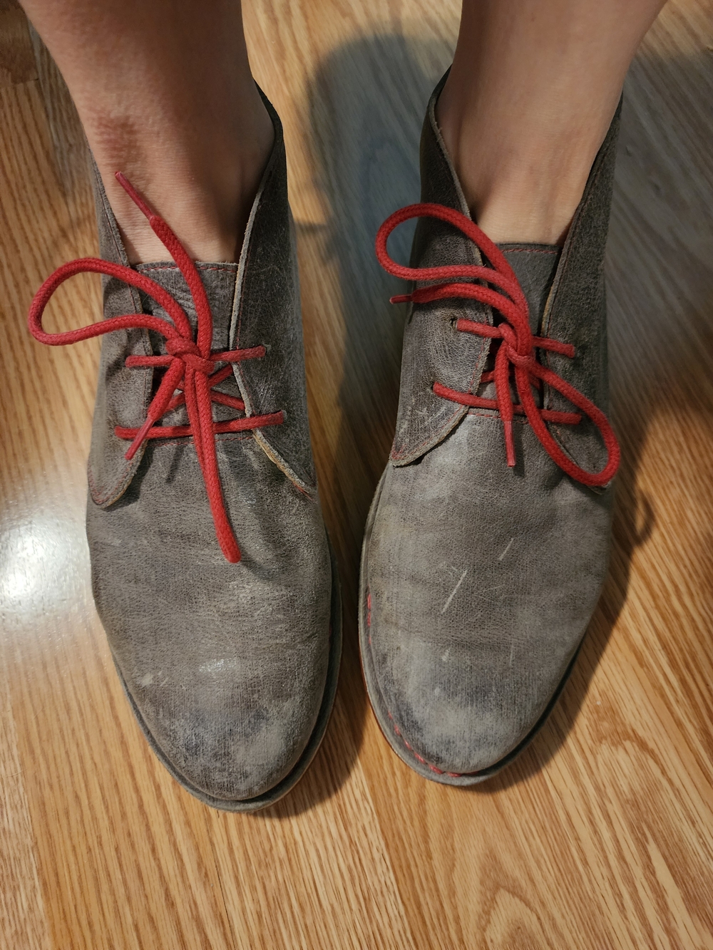 Grey Leather Shoes
